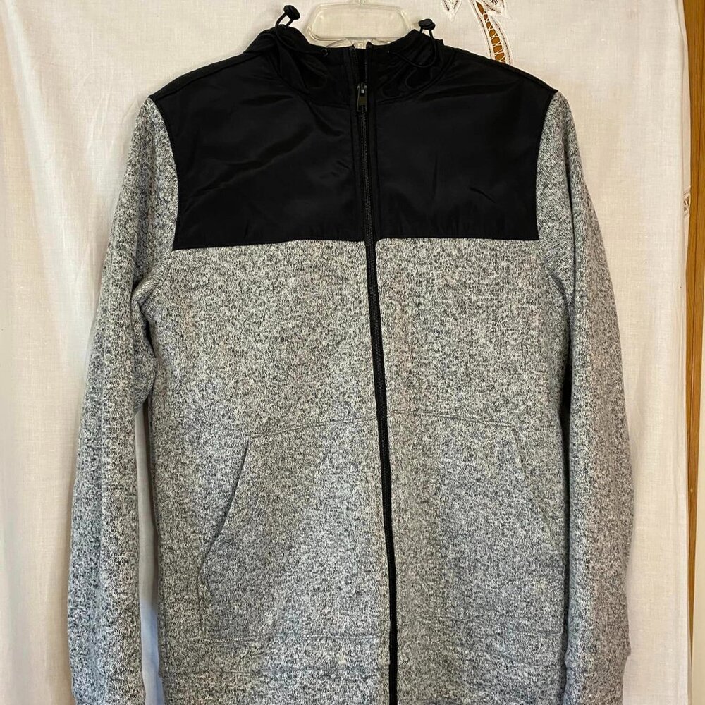 Apt 9 Black Gray Fleece Lined Hoodie S